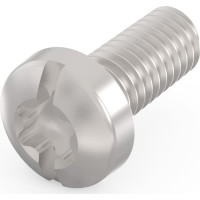 Schroff Panhead Screw, Torx, Steel Zinc Plated, Self?Securing Thread, M2.5 x 6 mm