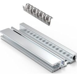 Schroff EuropacPRO EMC Shielding Kit, Cover Plate to Horizontal Rail, Stainless Steel, 84 HP, 10 Pieces