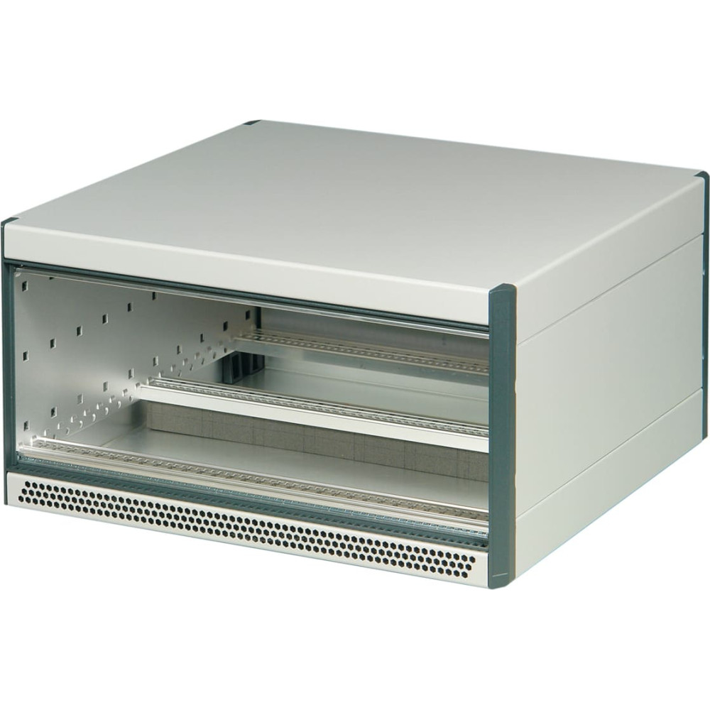 Schroff RatiopacPRO AIR Complete Case, Desktop, Retrofittable Shielding, Front Trim, 6/7 U, 84 HP, 375 mm