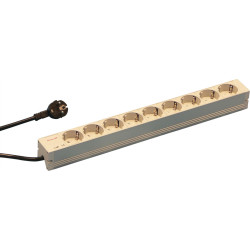 Schroff Socket Strip, SCHUKO, 9 Sockets, 19"