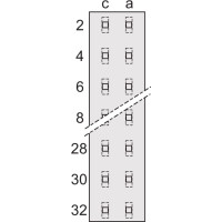 Schroff Connector Type D, EN 60603, DIN 41612, Female, 32 Contacts, Solder Eyes, 5.5 mm