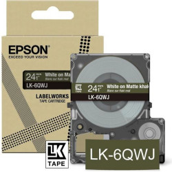Epson LK-6QWJ Khaki, White