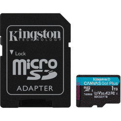 Kingston Technology 1TB microSDXC Canvas Go Plus 170R A2 U3 V30 Card + ADP