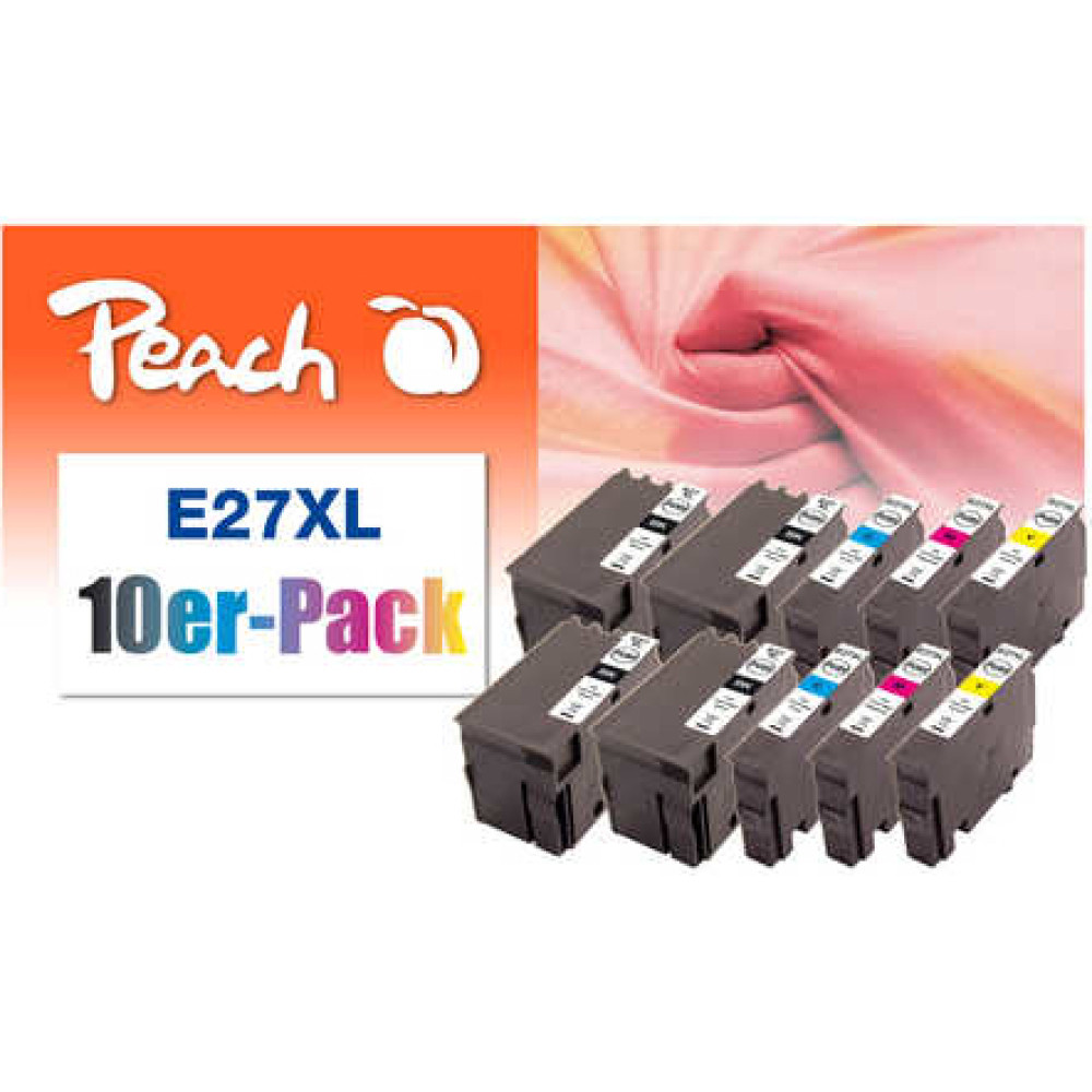 Peach 0F319986 tintes kārtridžs 10 pcs Melns, Tirkīzzils, Fuksīns, Dzeltens