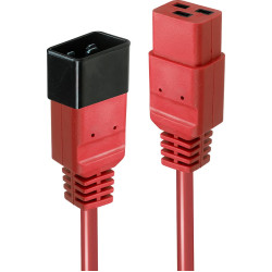 Lindy 1m IEC Extension, red