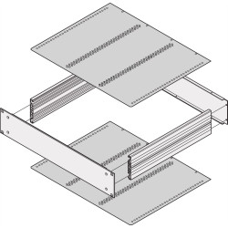 Schroff MultipacPRO Cover Plate for Euroboards Horizontal Mounting, 280 mm