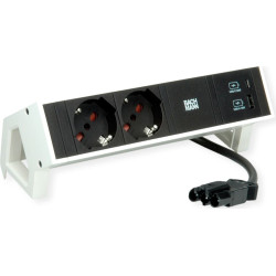 Bachmann DESK2 2xP40 1xUSB A/C 22W, 0.2m GST18 RAL9010 Italia