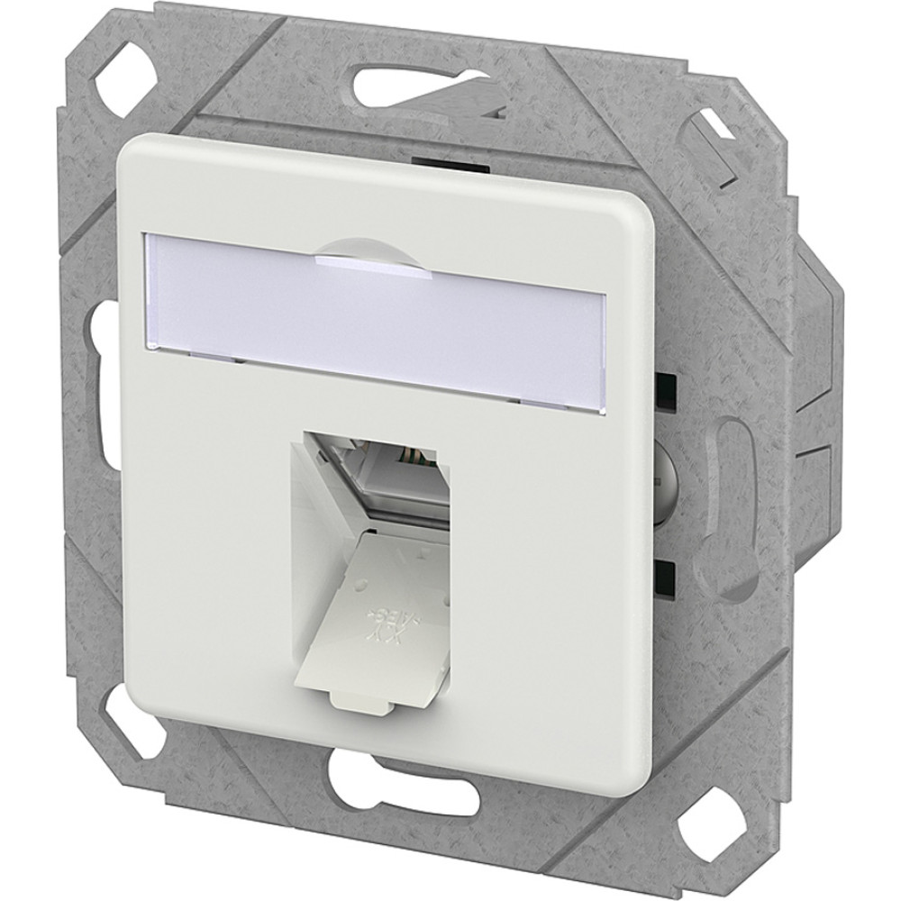 Metz Connect E-DAT C6A IDC Dose, 1 Port, UPk, verkehrsweiß