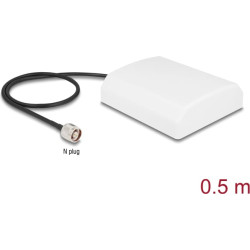 Delock WiFi 2,4 GHz Antenna N plug 8 dBi directional with connection cable RG-58, 50 cm white outdoor