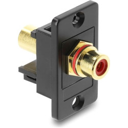 Delock Panel Mount RCA female RCA gold plated female red / black