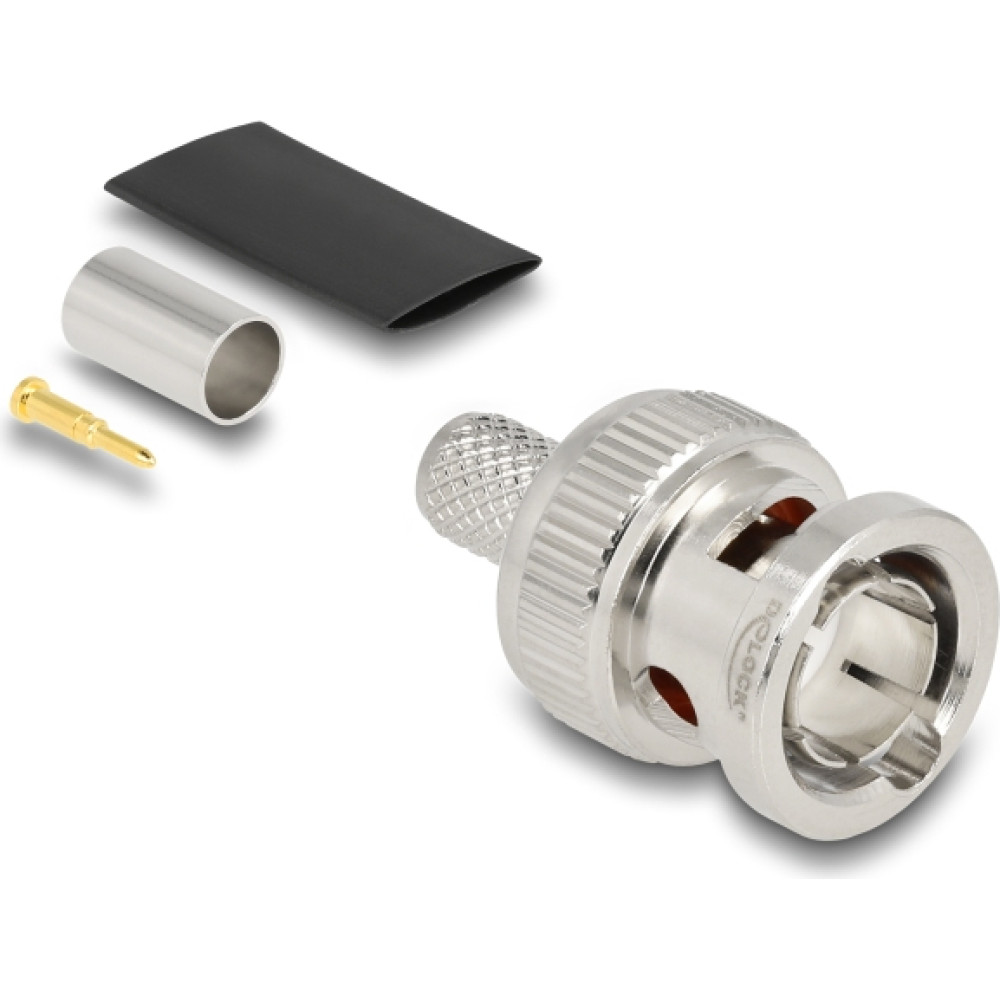 Delock BNC plug for crimping RG59 with matching shrink tube