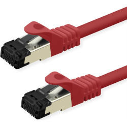 Value S/FTP Patch Cord Cat.8 (Class I), stranded, LSOH, red, 3 m