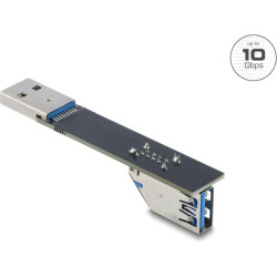 Delock USB 10 Gbps Adapter USB Type-A female to male rotated 90° downwards
