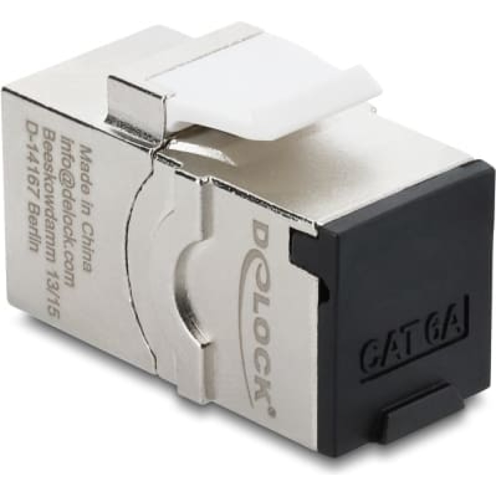 Delock Keystone Module RJ45 jack to RJ45 jack Cat.6A with dust cover