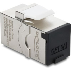 Delock Keystone Module RJ45 jack to RJ45 jack Cat.6A with dust cover