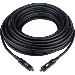 Aten UE3415F aktives optisches Ultra HD-Kabel mit USB-C, schwarz, 15 m