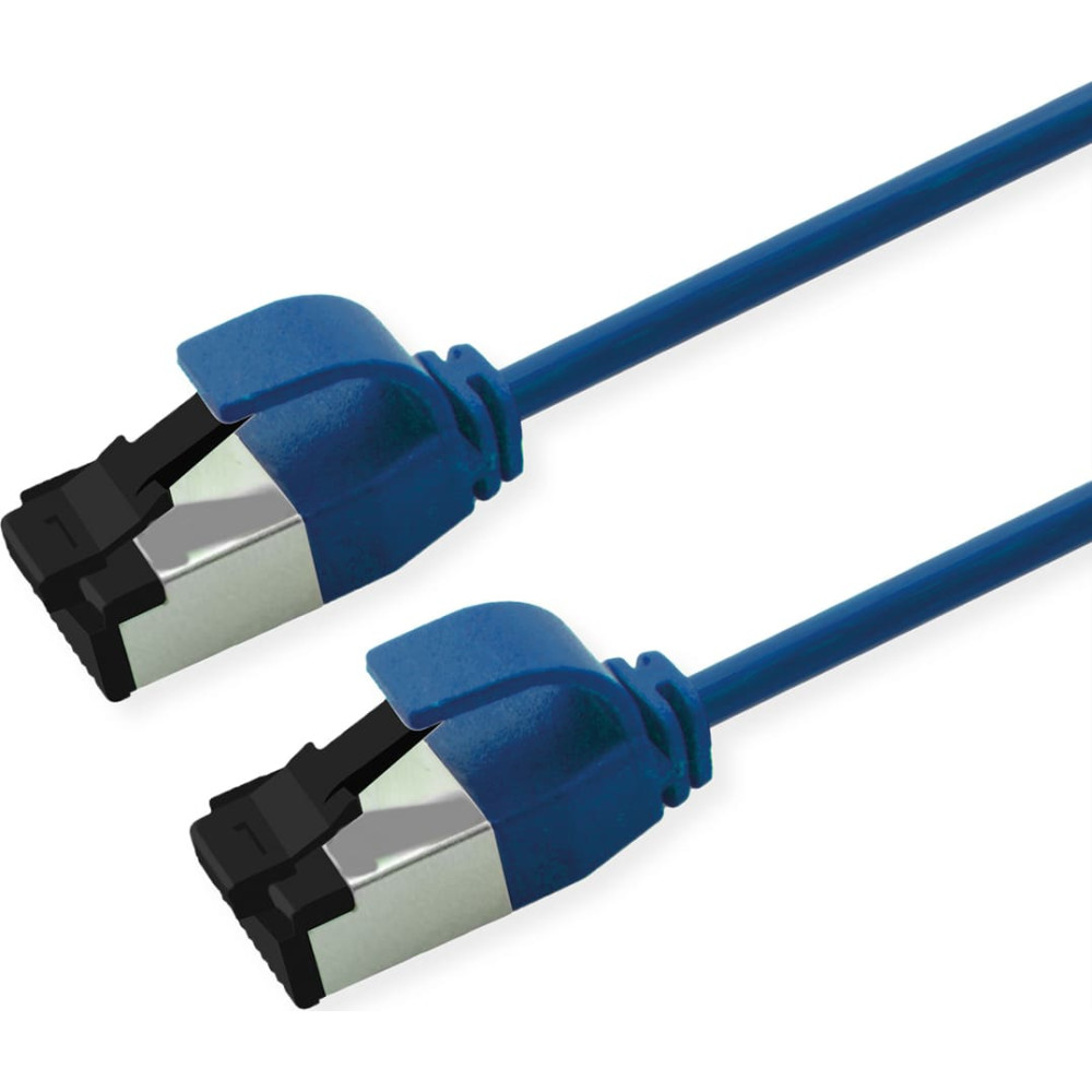 Roline U/FTP Patch Cord Cat. 8.1 (Class I), LSOH, SLIM, blue, 1 m