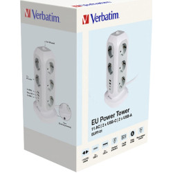 Verbatim EU Power Tower 11AC EUPT-01 mit 2xUSB-C, 2xUSB-A retail