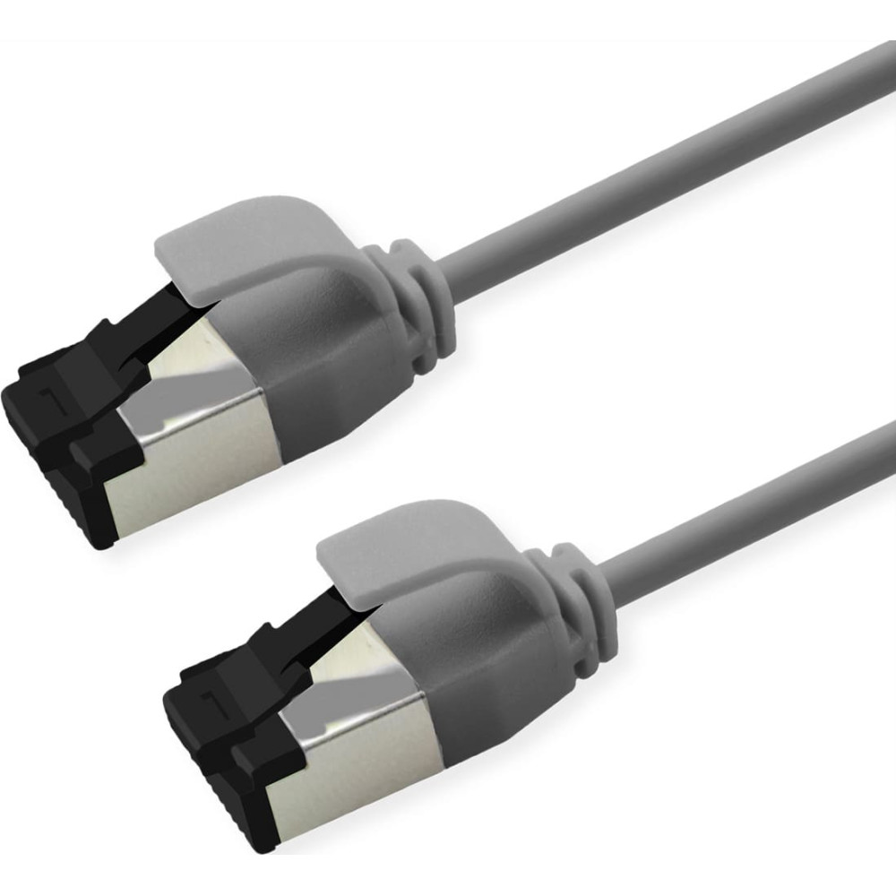 Roline S/FTP Patch Cord Cat. 8.1 (Class I), LSOH, Slim, PoE, grey, 0.5 m