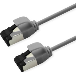 Roline S/FTP Patch Cord Cat. 8.1 (Class I), LSOH, Slim, PoE, grey, 2 m