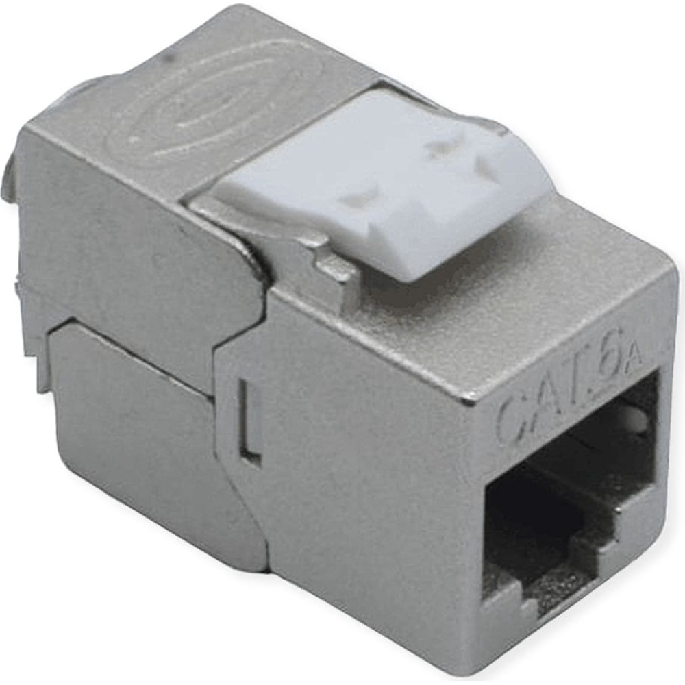 Roline Cat.6A (Class EA) Keystone, RJ-45, shielded, tool-free, GHMT, silver