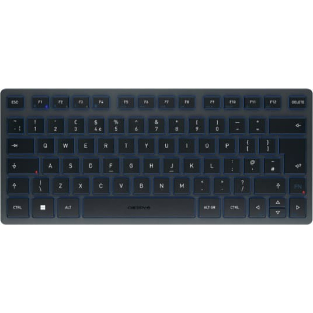 Cherry KW 7100 MINI BT tastatūra Universāls Bluetooth sistēma QWERTY Britu angļu valoda Zils