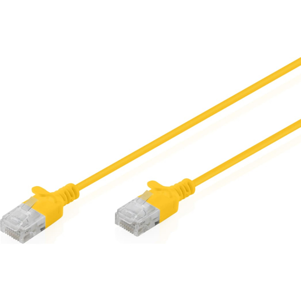 Digitus CAT 6 U-UTP Slim patch cable, 0.3 m, yellow