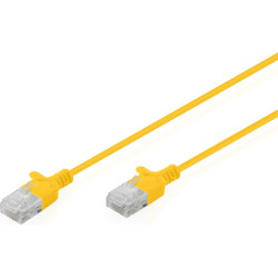 Digitus CAT 6 U-UTP Slim patch cable, 0.3 m, yellow