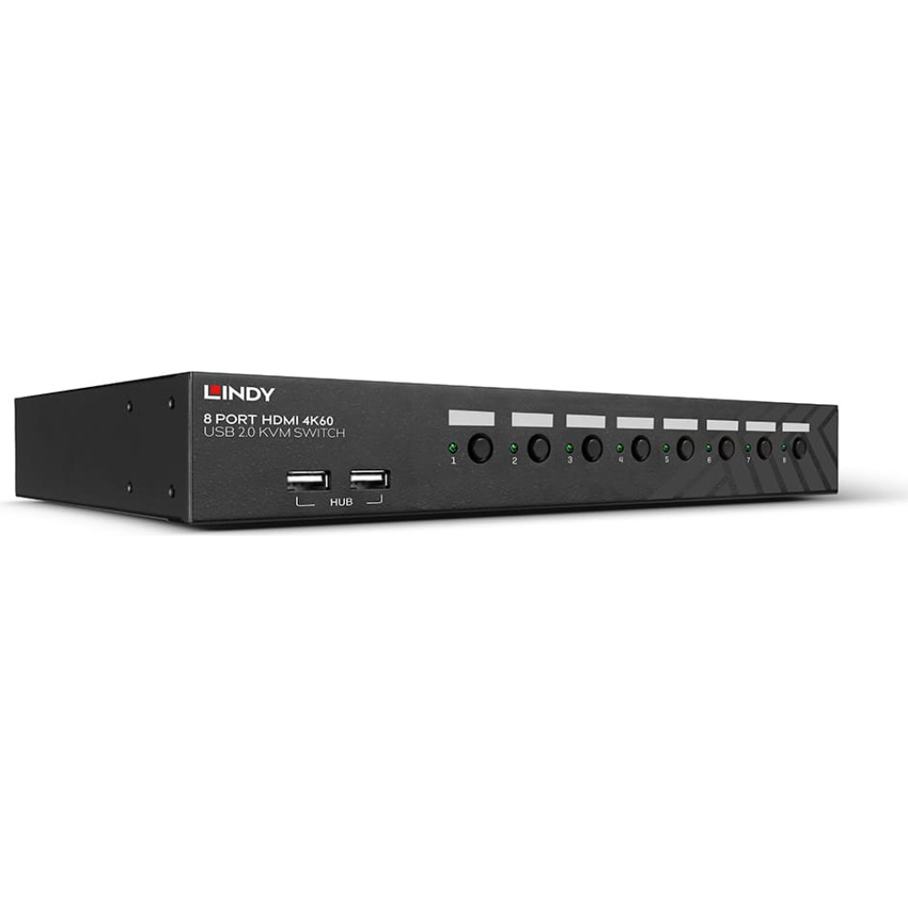 Lindy 8 Port HDMI 4K60, USB 2.0 & Audio KVM Switch