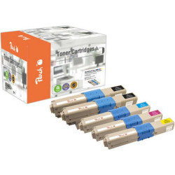 Peach 0F111912 tonera kārtridžs 5 pcs Melns, Tirkīzzils, Fuksīns, Dzeltens