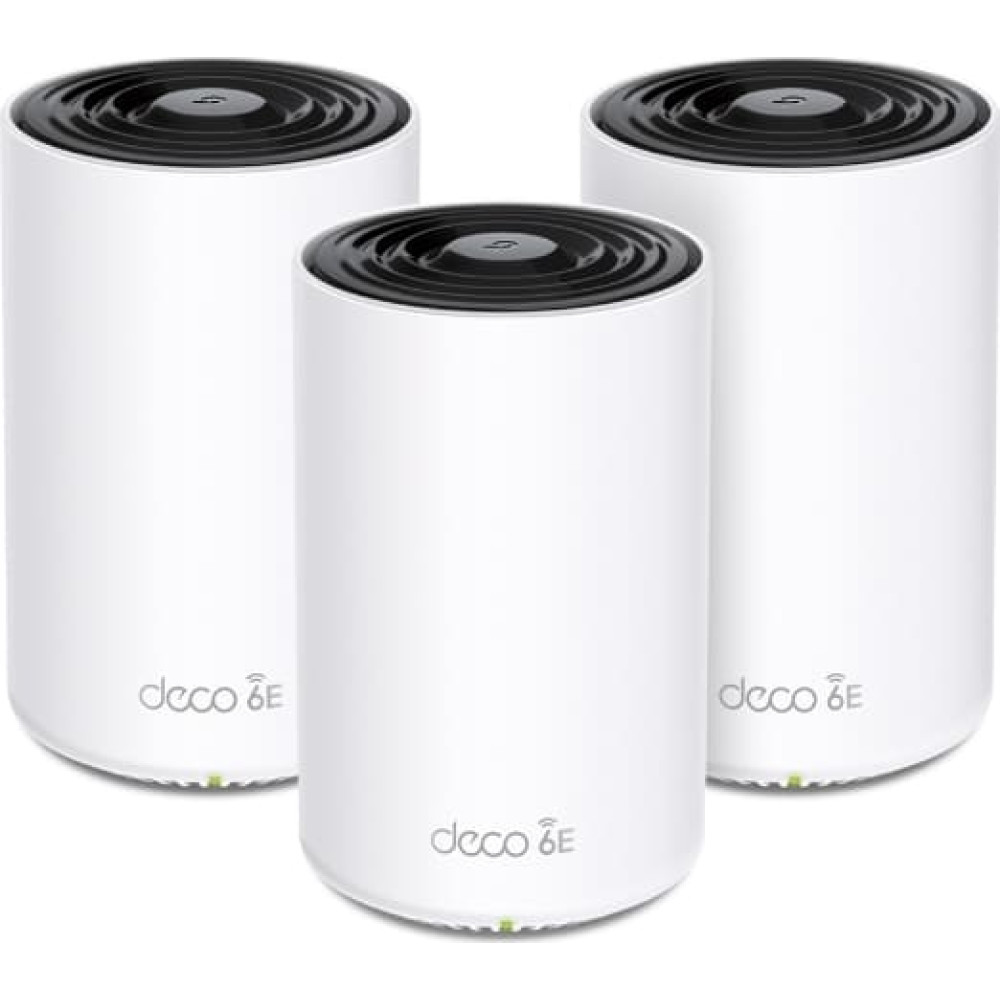 Tp-Link Deco XE75 Trīs diapazoni (2,4 GHz / 5 GHz / 6 GHz) Wi-Fi 6E (802.11ax) Balts 3 Iek&scaron;ējs