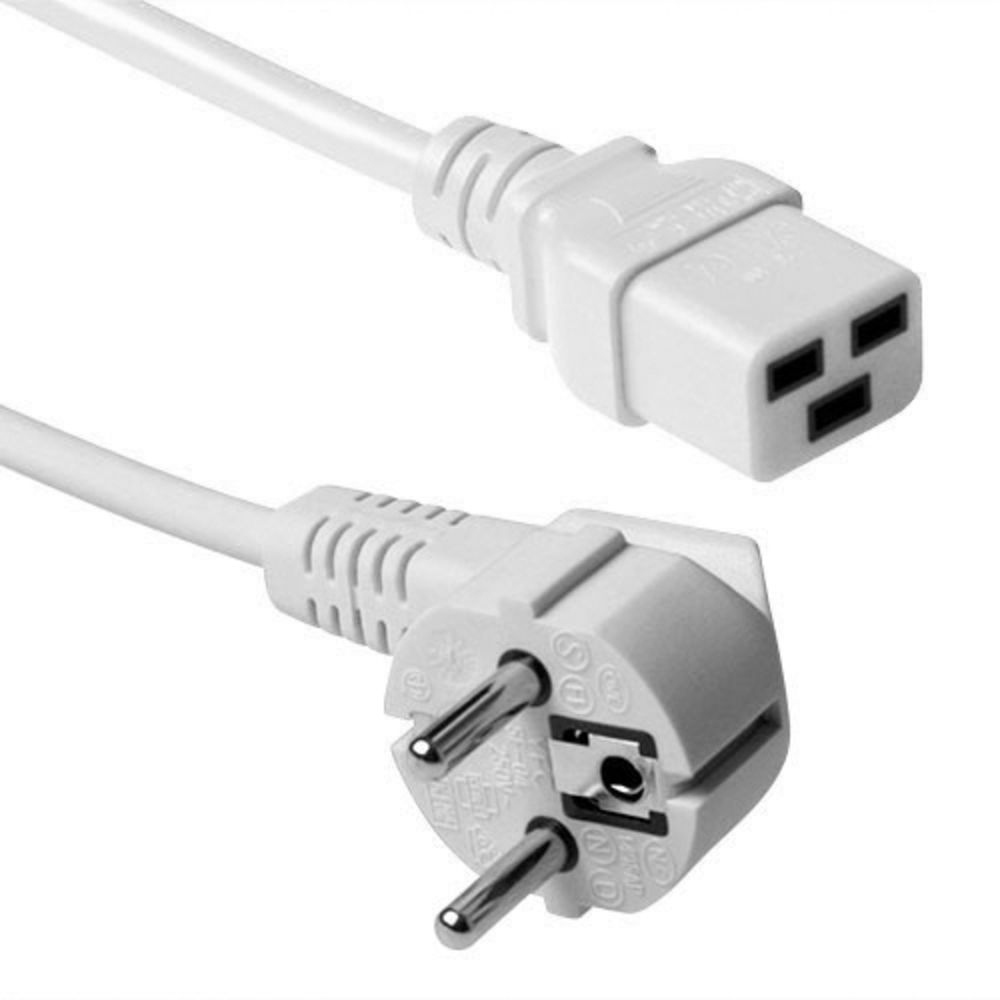 ACT POWERCORD CEE7/7-C19 WH 3M