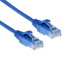 ACT CAT6 U/UTP SLIMLINE BU 0.15M