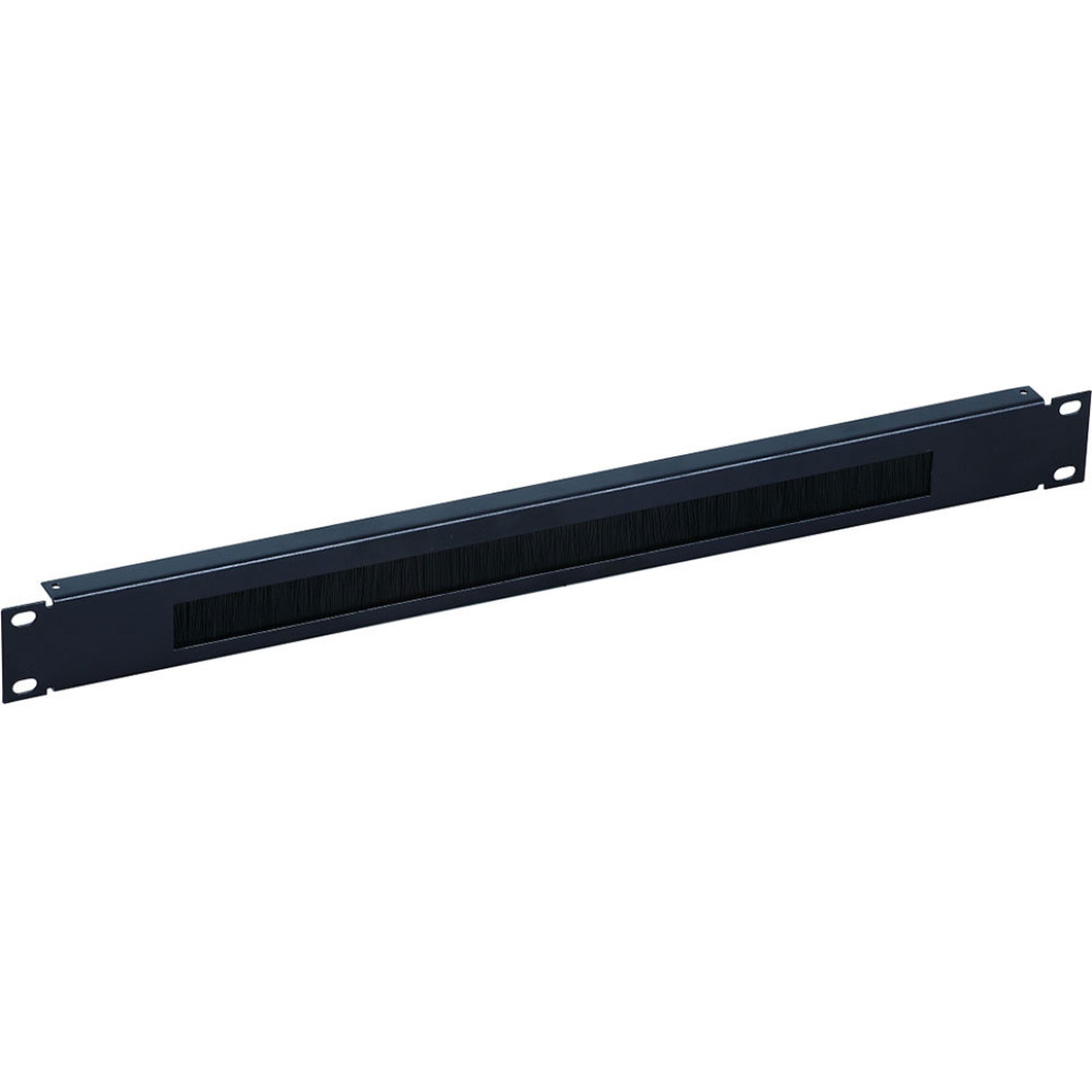 WP RACK  CABLE BRUSH 1U BLACK RAL9005