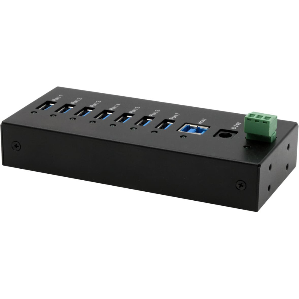 Exsys EX-11247HMS 7 Port USB 3.2 Gen 1 HUB Din-Rail Kit und Wand VIA VL813 Chipset