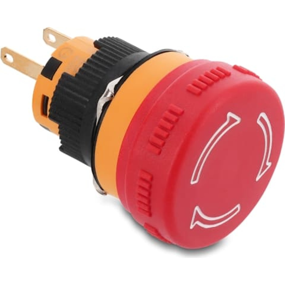 Delock Mushroom-Head Push Button for Installation 16 mm 2 x solder terminals plastic 26 mm &Oslash;