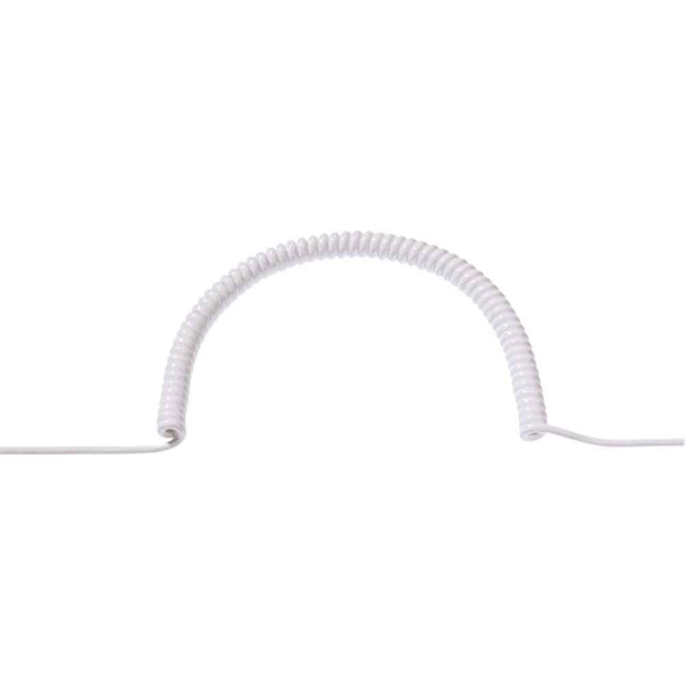 Bachmann Wendelleitung 0,4m-1,6m ws 0,2m gerade, H05VV-F 3G1,5mm&sup2;, teilw.abgemantelt AEH