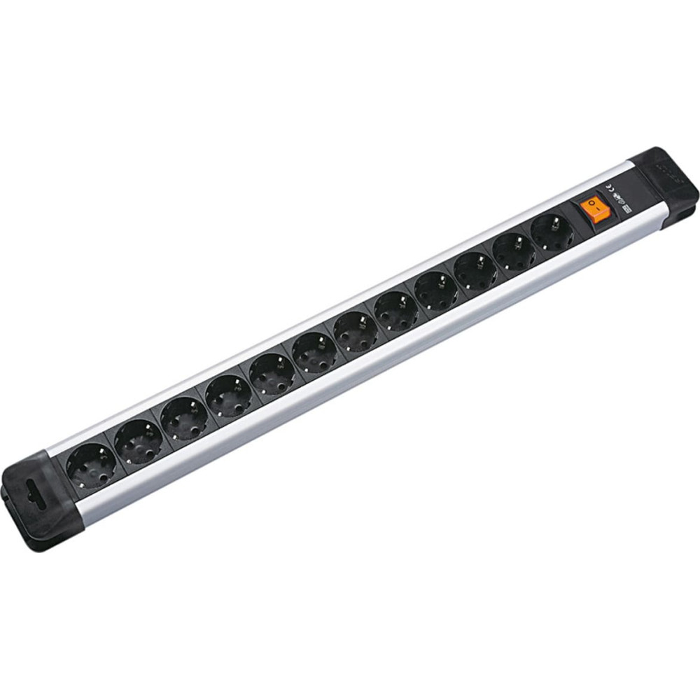 Bachmann CONNECTUS socket strip 9x earthing contact, plastic, with switch, 2,0m