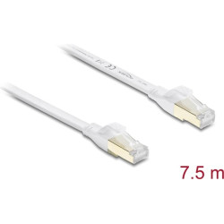 Delock RJ45 Flat Patch Cable Cat.8.1 U/FTP up to 40 Gbps 7.5 m white