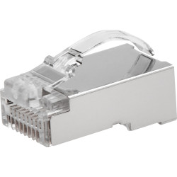 Roline Cat.6A (Class EA) Modular Plug, easy pass-through, for solid and stranded wire, shielded, 10 pcs.