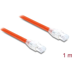 Delock RJ45 Network Cable Cat.8.1 S/FTP 1 m up to 40 Gbps orange