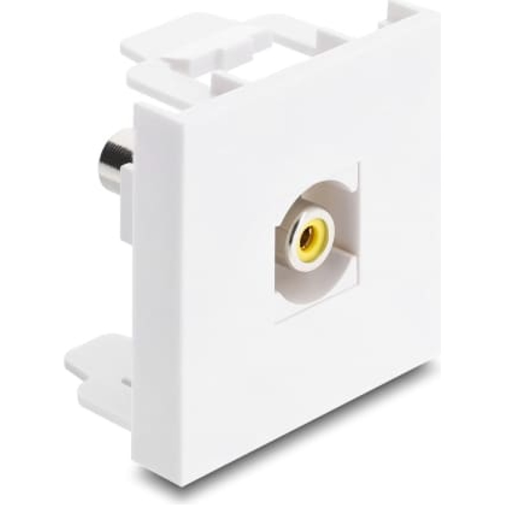 Delock Easy 45 Module RCA female to RCA female yellow / white