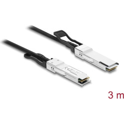 Delock Twinax Cable QSFP28 male to QSFP28 male 100 Gbps 3 m