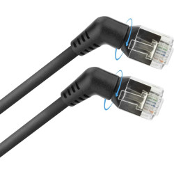 ACT CAT6A U/FTP SLIM R360 BK 10.0M
