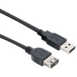 ACT USB 2.0 A-A M/F BLACK    0.50M