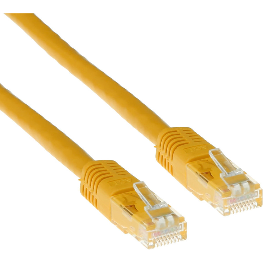 ACT CAT6A U/UTP YELLOW      15.00M