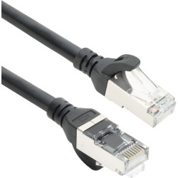ACT CAT6A S/FTP TPE BK 1.00M