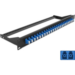 Delock 19″ Fibre Patch Panel 24 port LC Duplex blue