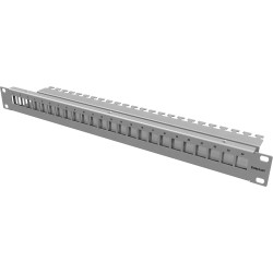Easylan preLink / fixLink Panel 19'' 1U, for 24x Keystone Modules