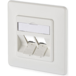 Metz Connect Modul Anschlussdose UP, 2 Port unbestückt reinweiß